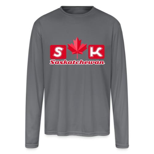 Saskatchewan, province of Canada - Men's Moisture Wicking Performance Long Sleeve T-Shirt