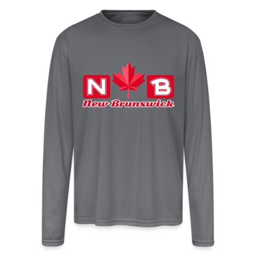 New Brunswick, province of Canada - Men's Moisture Wicking Performance Long Sleeve T-Shirt
