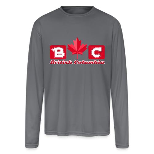 British Columbia, province of Canada - Men's Moisture Wicking Performance Long Sleeve T-Shirt