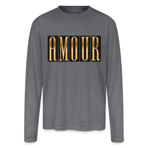 Golden Love - Men's Moisture Wicking Performance Long Sleeve T-Shirt