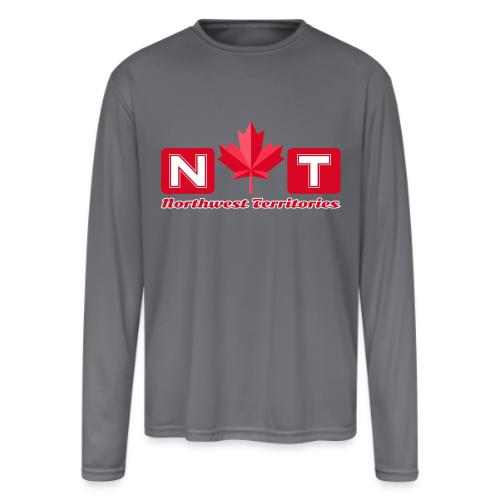 Canada: Northern Identity Emblem - Men's Moisture Wicking Performance Long Sleeve T-Shirt
