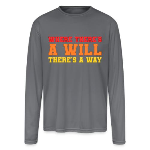 Willpower Wins - Men's Moisture Wicking Performance Long Sleeve T-Shirt