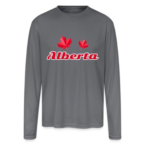 Alberta, province of Canada - Men's Moisture Wicking Performance Long Sleeve T-Shirt