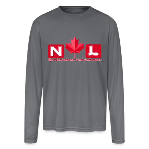 Newfoundland and Labrador, province of Canada - Men's Moisture Wicking Performance Long Sleeve T-Shirt
