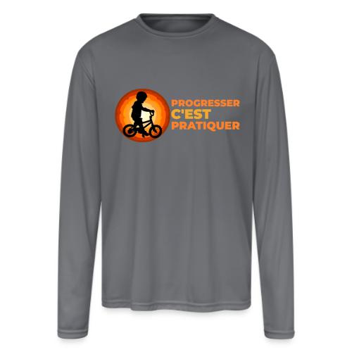 On the Move Towards Progress - Men's Moisture Wicking Performance Long Sleeve T-Shirt