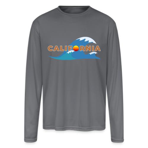 Blue Wave California - Men's Moisture Wicking Performance Long Sleeve T-Shirt
