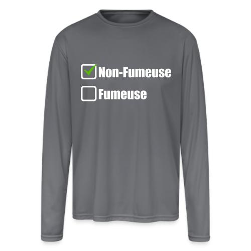 Non-smoking - Men's Moisture Wicking Performance Long Sleeve T-Shirt