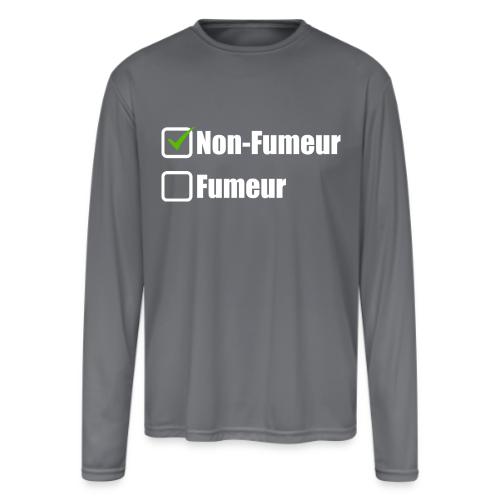 Non-smoker - Men's Moisture Wicking Performance Long Sleeve T-Shirt