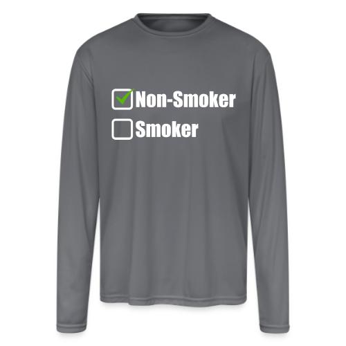 Non-smoker - Men's Moisture Wicking Performance Long Sleeve T-Shirt