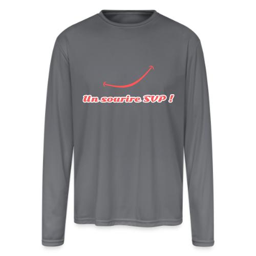 A smile, please! - Men's Moisture Wicking Performance Long Sleeve T-Shirt