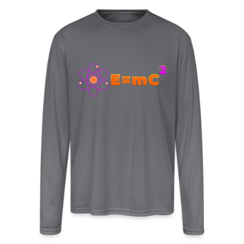 E = mc² - Men's Moisture Wicking Performance Long Sleeve T-Shirt