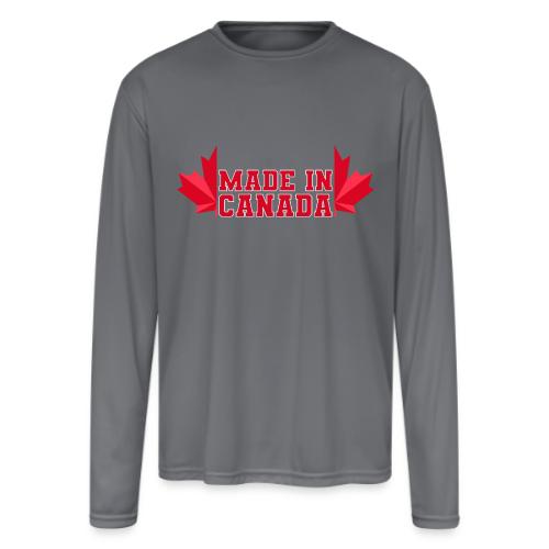 Made in Canada - Men's Moisture Wicking Performance Long Sleeve T-Shirt