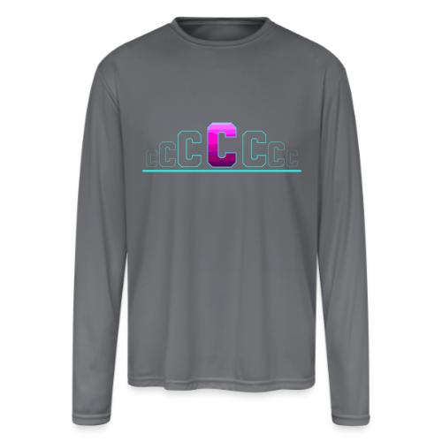 Letter C – Capital Varsity Alphabet Monogram - Men's Moisture Wicking Performance Long Sleeve T-Shirt