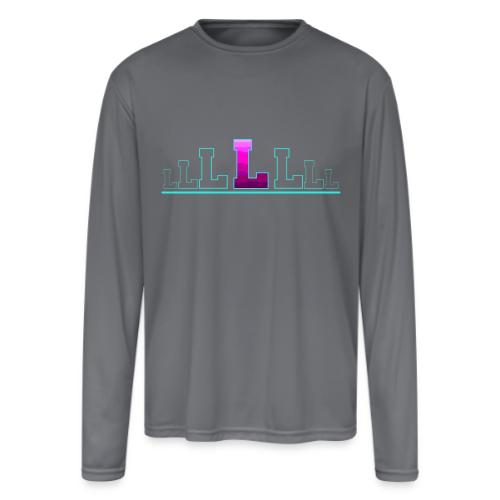 Letter L – Capital Varsity Alphabet Monogram - Men's Moisture Wicking Performance Long Sleeve T-Shirt