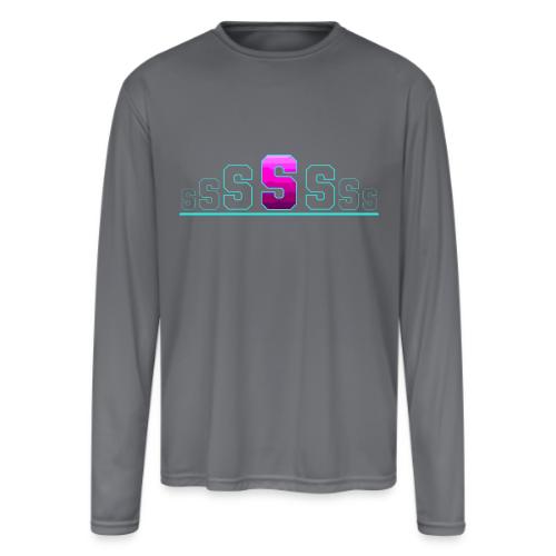 Letter S – Capital Varsity Alphabet Monogram - Men's Moisture Wicking Performance Long Sleeve T-Shirt