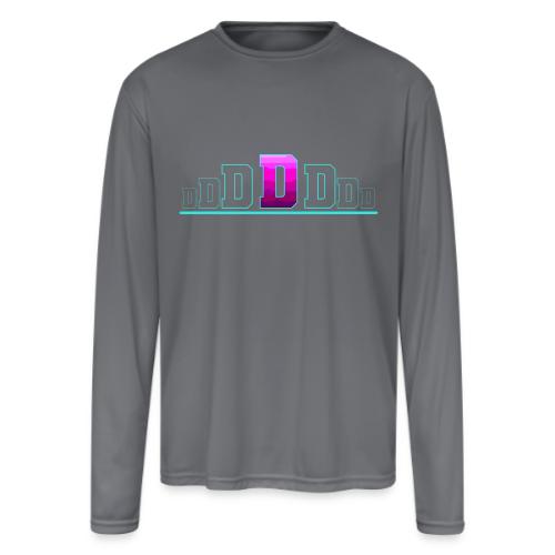 Letter D – Capital Varsity Alphabet Monogram - Men's Moisture Wicking Performance Long Sleeve T-Shirt