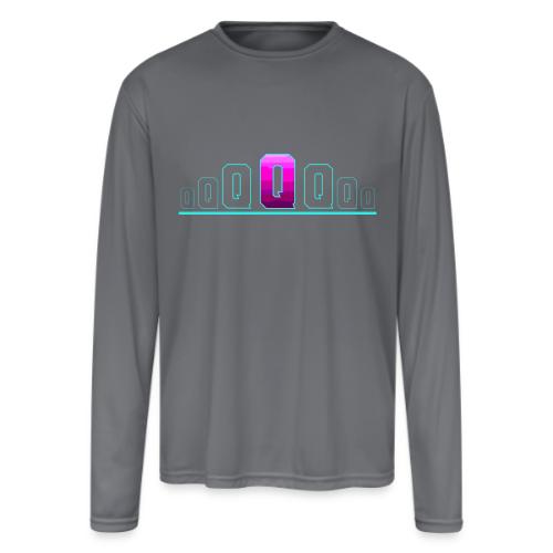 Letter Q – Capital Varsity Alphabet Monogram - Men's Moisture Wicking Performance Long Sleeve T-Shirt