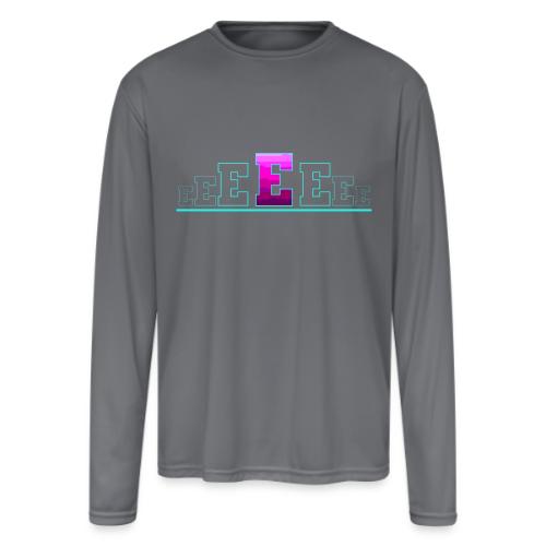 Letter E – Capital Varsity Alphabet Monogram - Men's Moisture Wicking Performance Long Sleeve T-Shirt