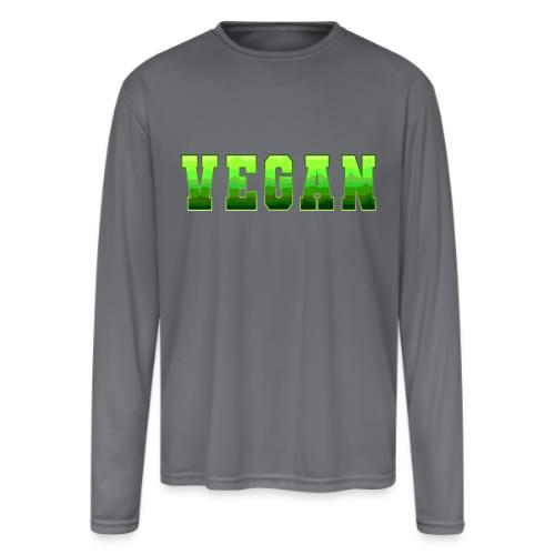 Green Wave Vegan - Men's Moisture Wicking Performance Long Sleeve T-Shirt