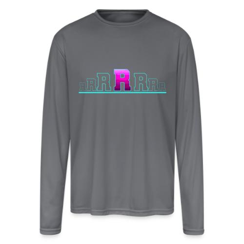 Letter R – Capital Varsity Alphabet Monogram - Men's Moisture Wicking Performance Long Sleeve T-Shirt