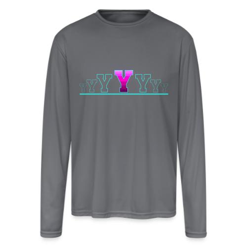 Letter Y – Capital Varsity Alphabet Monogram - Men's Moisture Wicking Performance Long Sleeve T-Shirt