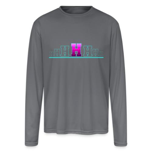 Letter H – Capital Varsity Alphabet Monogram - Men's Moisture Wicking Performance Long Sleeve T-Shirt