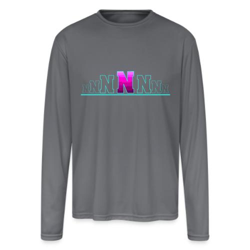 Letter N – Capital Varsity Alphabet Monogram - Men's Moisture Wicking Performance Long Sleeve T-Shirt