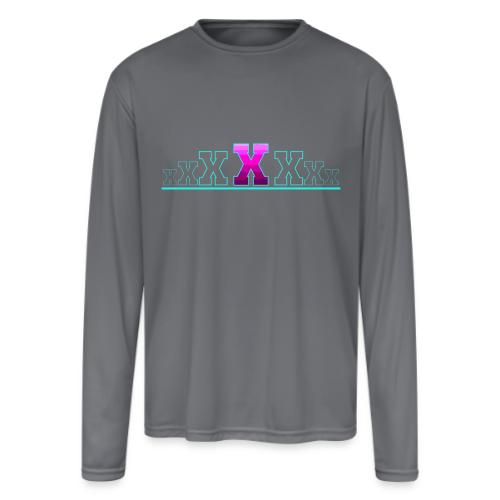 Letter X – Capital Varsity Alphabet Monogram - Men's Moisture Wicking Performance Long Sleeve T-Shirt
