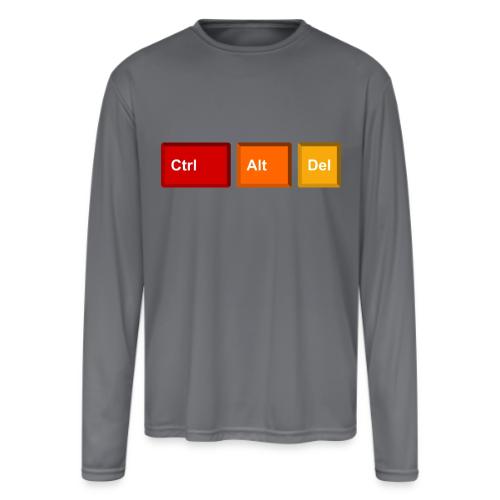 CTRL + ALT + DEL - Men's Moisture Wicking Performance Long Sleeve T-Shirt