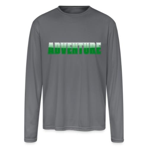Adventure Typography Design for Apparel - Men's Moisture Wicking Performance Long Sleeve T-Shirt