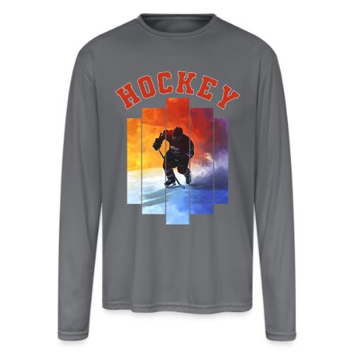 Hockey Rush - Men's Moisture Wicking Performance Long Sleeve T-Shirt