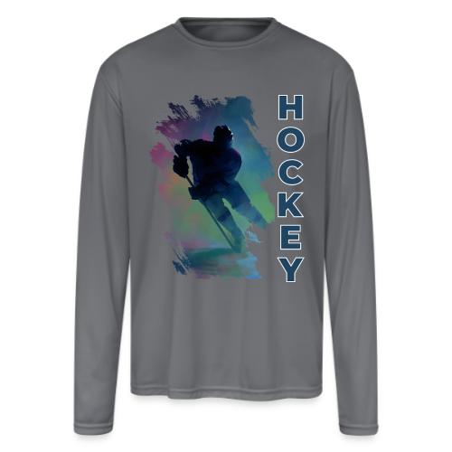 Hockey Pulse - Men's Moisture Wicking Performance Long Sleeve T-Shirt