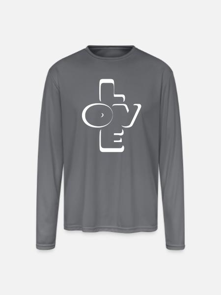 love together - Men's Moisture Wicking Performance Long Sleeve T-Shirt - gray