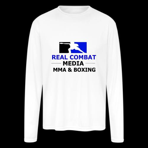 RCM MMA & BOXING Blue Logo - Men's Moisture Wicking Performance Long Sleeve T-Shirt