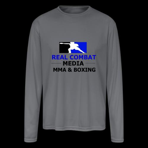 RCM MMA & BOXING Blue Logo - Men's Moisture Wicking Performance Long Sleeve T-Shirt