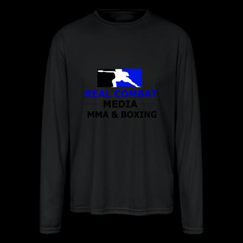 RCM MMA & BOXING Blue Logo - Men's Moisture Wicking Performance Long Sleeve T-Shirt