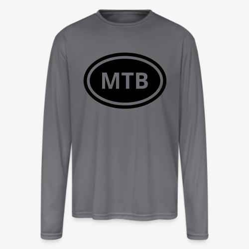 MTB Oval Logo - Men's Moisture Wicking Performance Long Sleeve T-Shirt