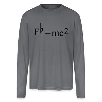 Fb=mc2 - Men's Moisture Wicking Performance Long Sleeve T-Shirt - gray - Front