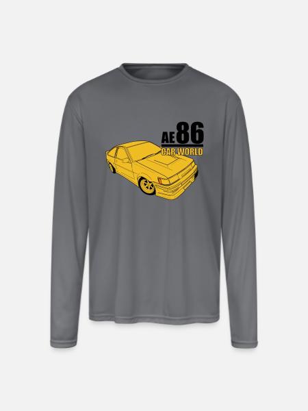 Toyota AE86 - Men's Moisture Wicking Performance Long Sleeve T-Shirt - gray