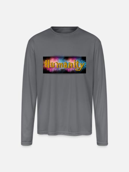 HUMANITY - Men's Moisture Wicking Performance Long Sleeve T-Shirt - gray