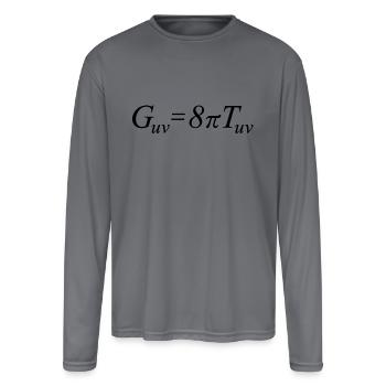 Einstein Field Equation - Men's Moisture Wicking Performance Long Sleeve T-Shirt - gray - Front