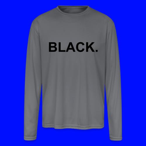 Black - Men's Moisture Wicking Performance Long Sleeve T-Shirt