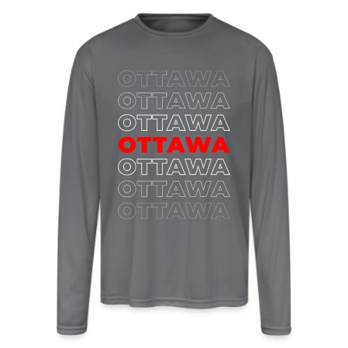 Ottawa Centered - Men's Moisture Wicking Performance Long Sleeve T-Shirt