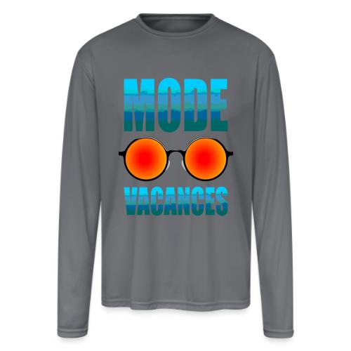 Vacation Mode Enabled - Men's Moisture Wicking Performance Long Sleeve T-Shirt