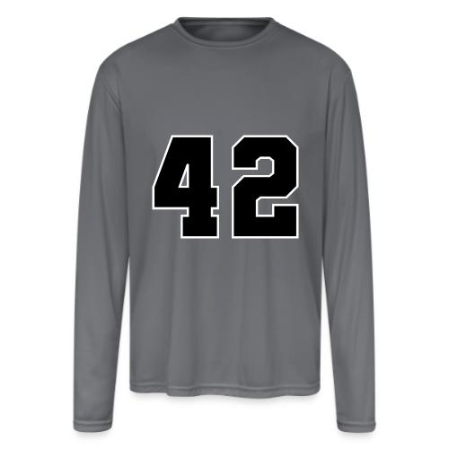 Varsity Number 42 Sports Style - Men's Moisture Wicking Performance Long Sleeve T-Shirt