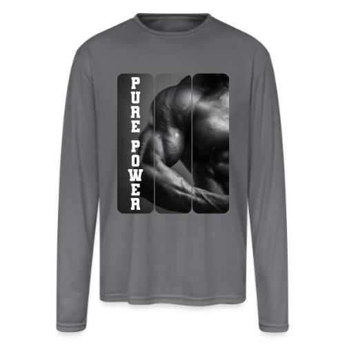 Bodybuilding: Pure Power - Men's Moisture Wicking Performance Long Sleeve T-Shirt