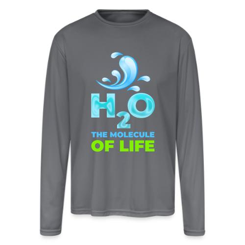 The Molecule of Life - Men's Moisture Wicking Performance Long Sleeve T-Shirt