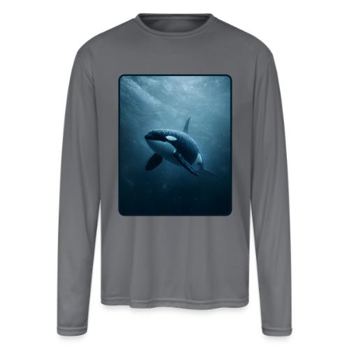 Orca Ocean Wildlife Design - Men's Moisture Wicking Performance Long Sleeve T-Shirt