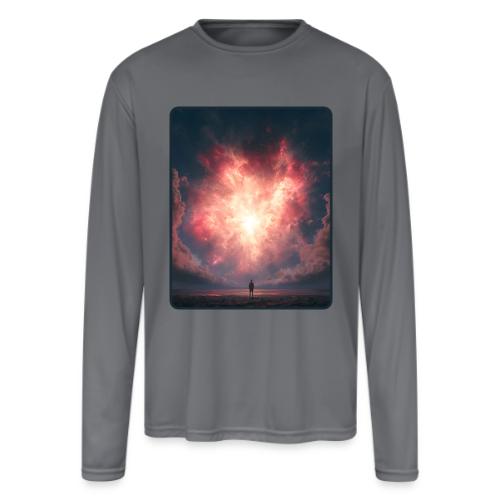Supernova Sky Sci-Fi Artwork - Men's Moisture Wicking Performance Long Sleeve T-Shirt