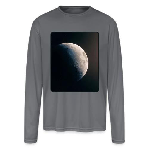 Crescent Moon Celestial Artwork - Men's Moisture Wicking Performance Long Sleeve T-Shirt